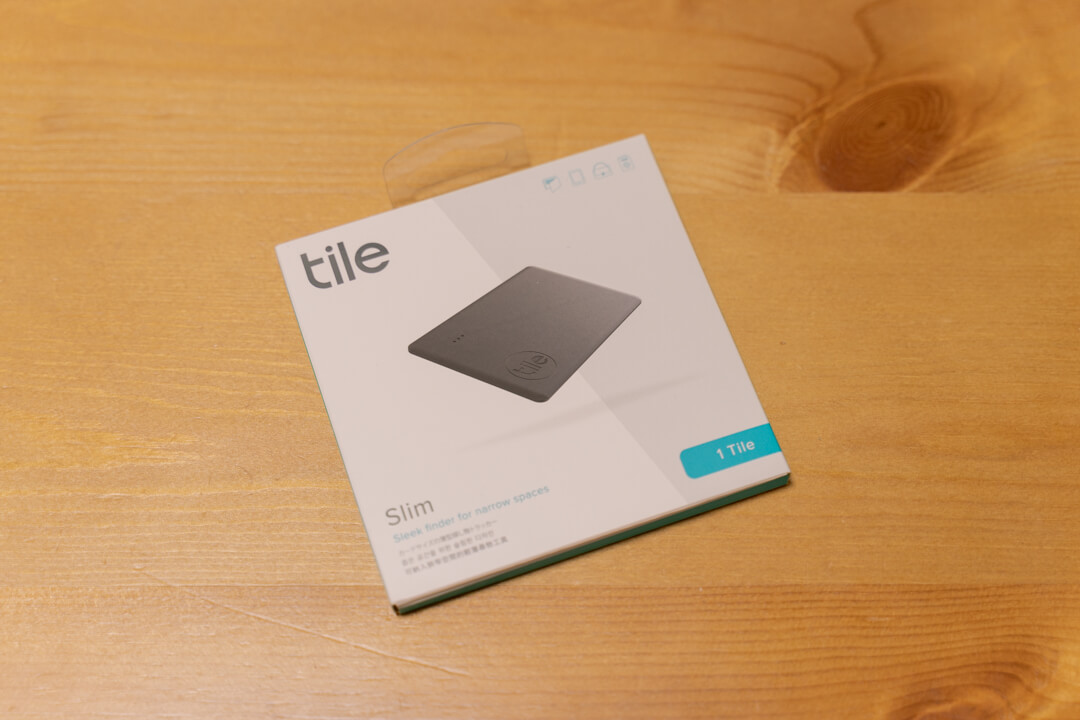 紛失防止タグTile slimのパッケージ