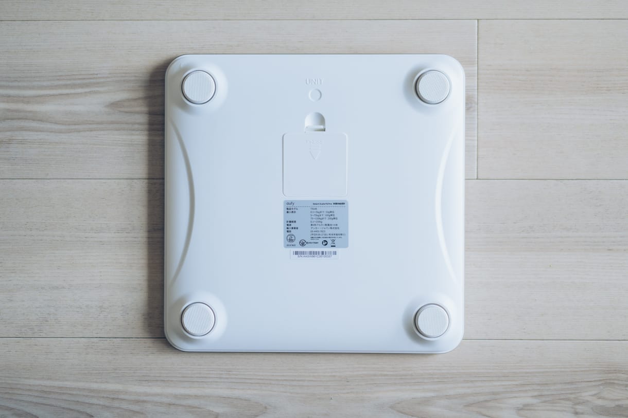 Eufy Smart Scale P2 Pro裏側