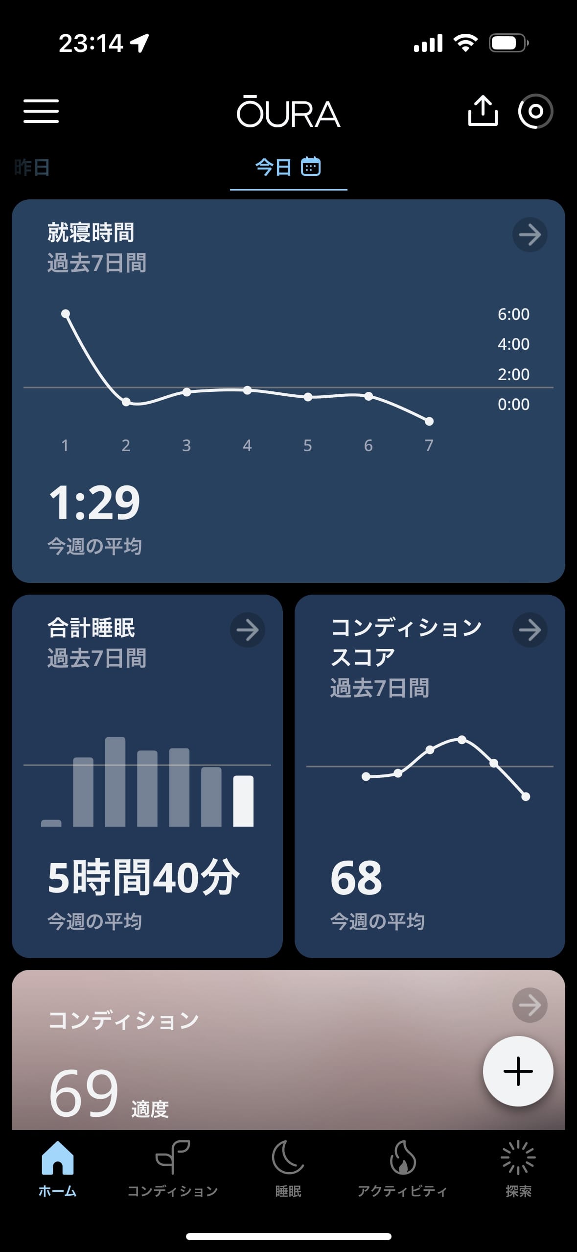 オーラリングサブスクリプションあり（メンバーシップ）のアプリ画面